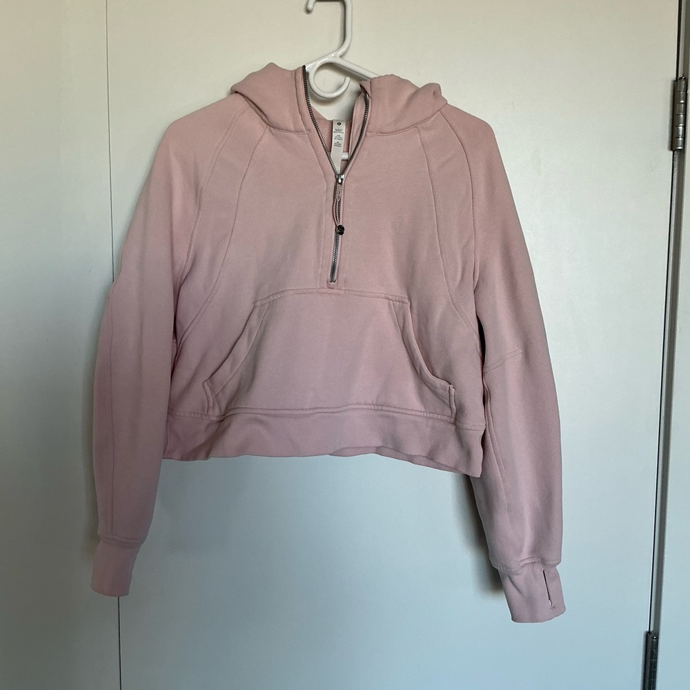 Pre-loved Lululemon Scuba Oversized Half-Zip Hoodie in Strawberry Milkshake